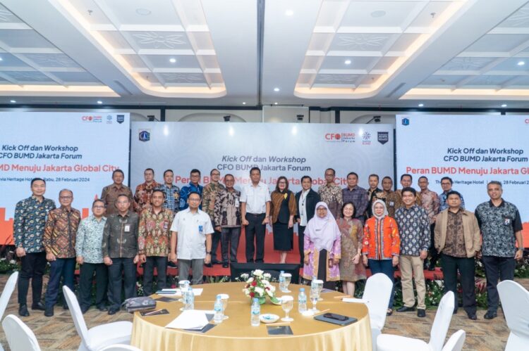 Acara Kick Off dan Workshop CFO (Chief Financial Officer) BUMD Jakarta Forum berlangsung di The Tavia Herritage Hotel Jakarta (28/02).