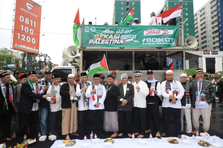 Aksi Solidaritas Kota Bekasi Bersama Palestina Jilid II , Ahad (7/7).