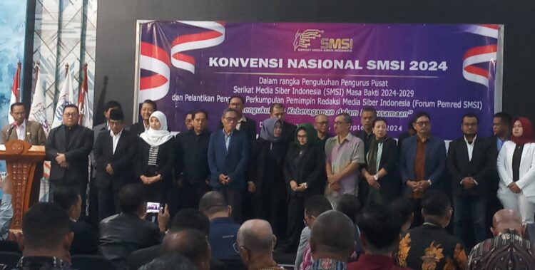 Konvensi Nasional dan Pengukuhan Pengurus SMSI masa bakti 2024-2029 di Jakarta, Kamis (26/9). Foto KS