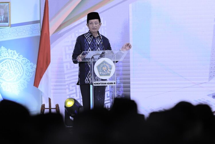 Menag Nasaruddin Umar pada peresmian operasional Gedung PLKI UPQ di Ciawi Bogor, Rabu (4/12).